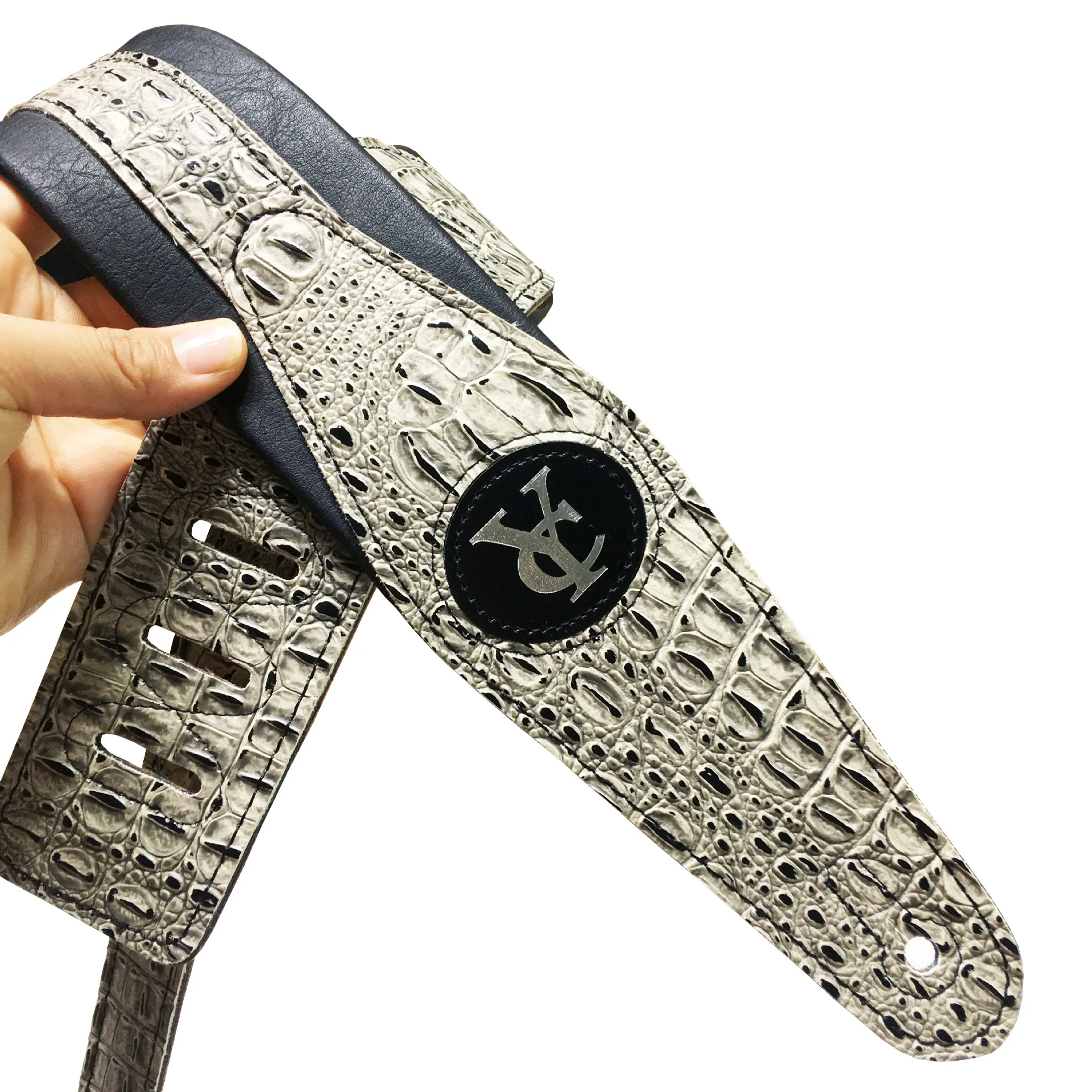 Bass Strap Crocodile Skin Embossed PU leather Electric Guitar Belt Acoustic Accessories | Спорт и развлечения