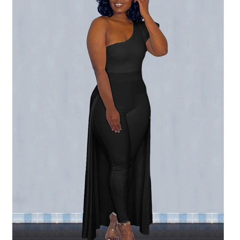 

Mandylandy брюки плащ комбинезон однотонные Комбинезоны женские Комбинезоны на одно плечо с коротким рукавом облегающие брюки комбинезоны