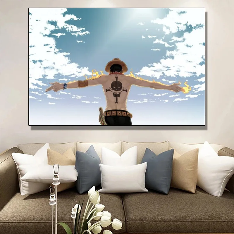 

Anime Open Arms Canvas Painting Cartoon One Piece Print Posters and Prints Children Boys Gift Modern Wall Art Picture Home Decor