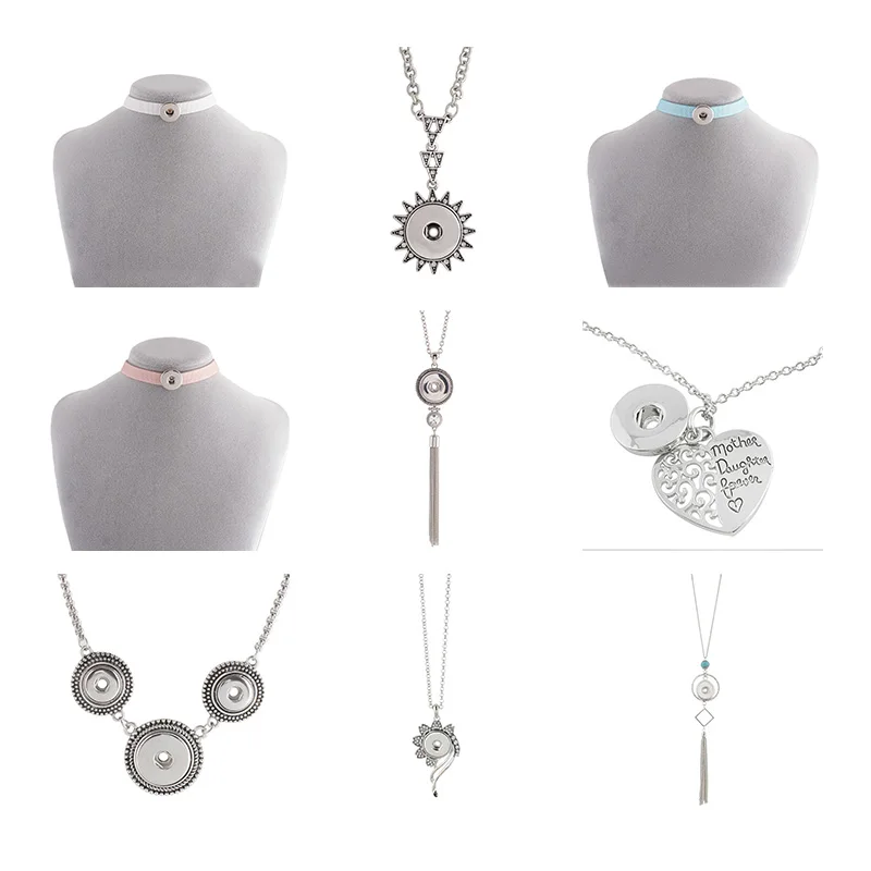 

18 мм 20 мм застежка-кнопка ожерелье DIY Ювелирные изделия 5 шт./лот KD3040