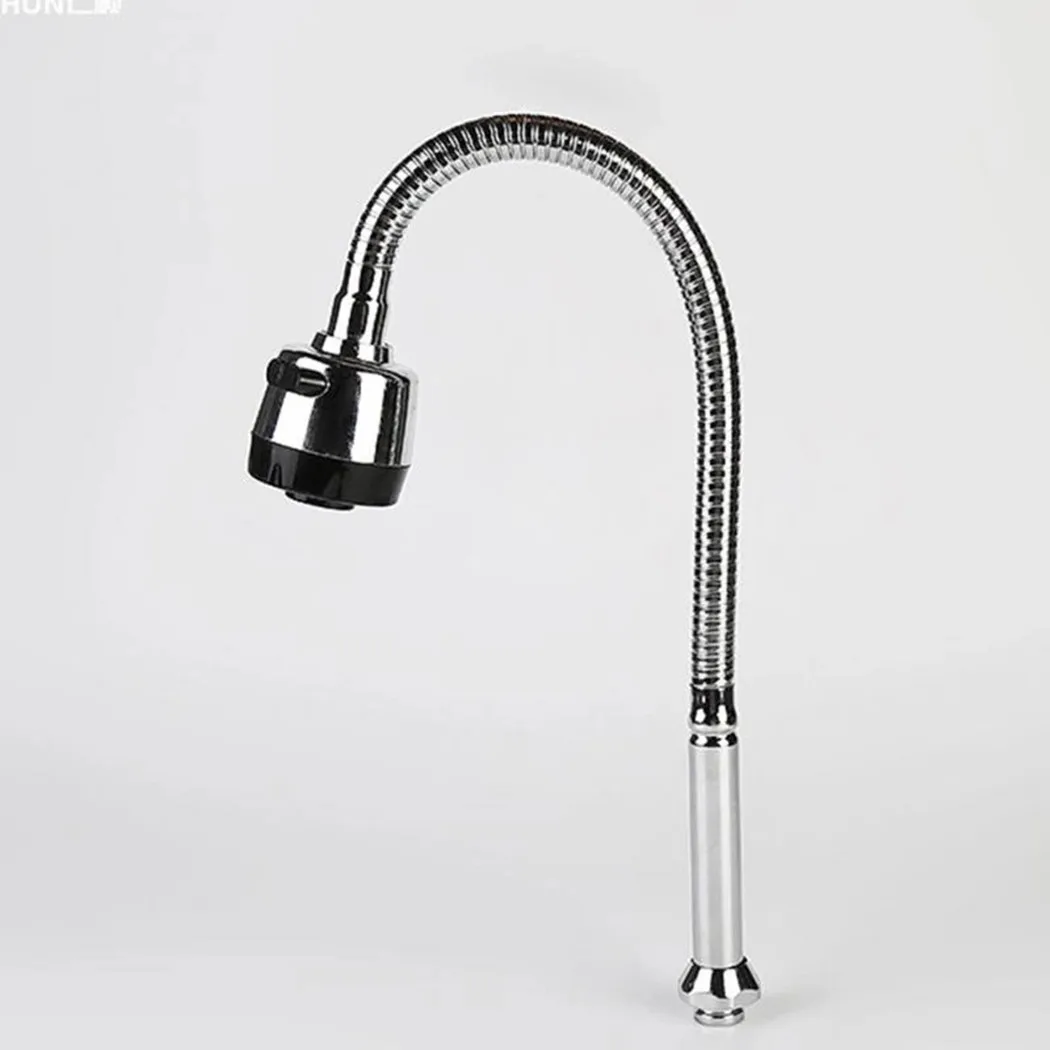 

360 Degree Rotation Stainless Steel Sink Faucet Spout Kitchen Sink Faucet Pipe Fittings Single Handle Connection