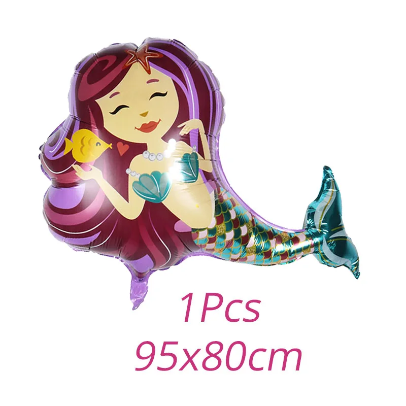1pcs balloon MEIDDING девушка день рождения одноразовая посуда набор Русалка Вечерние воздушные шары тарелки чашки баннер для свадебного оформления Baby Shower - Цвет: 1pcs balloon