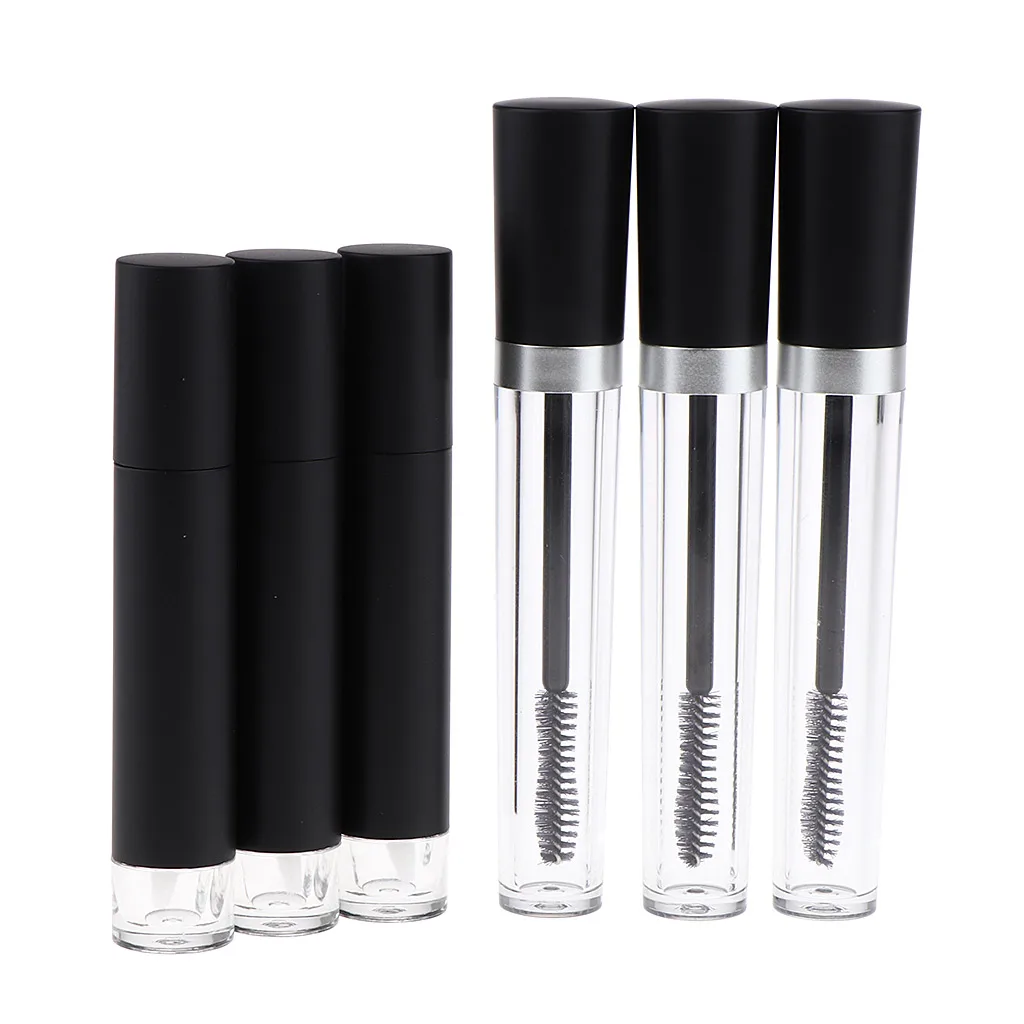 

6pcs Empty DIY Makeup Containers 10ml Mascara Bottles & 5ml Lip Gloss Tubes