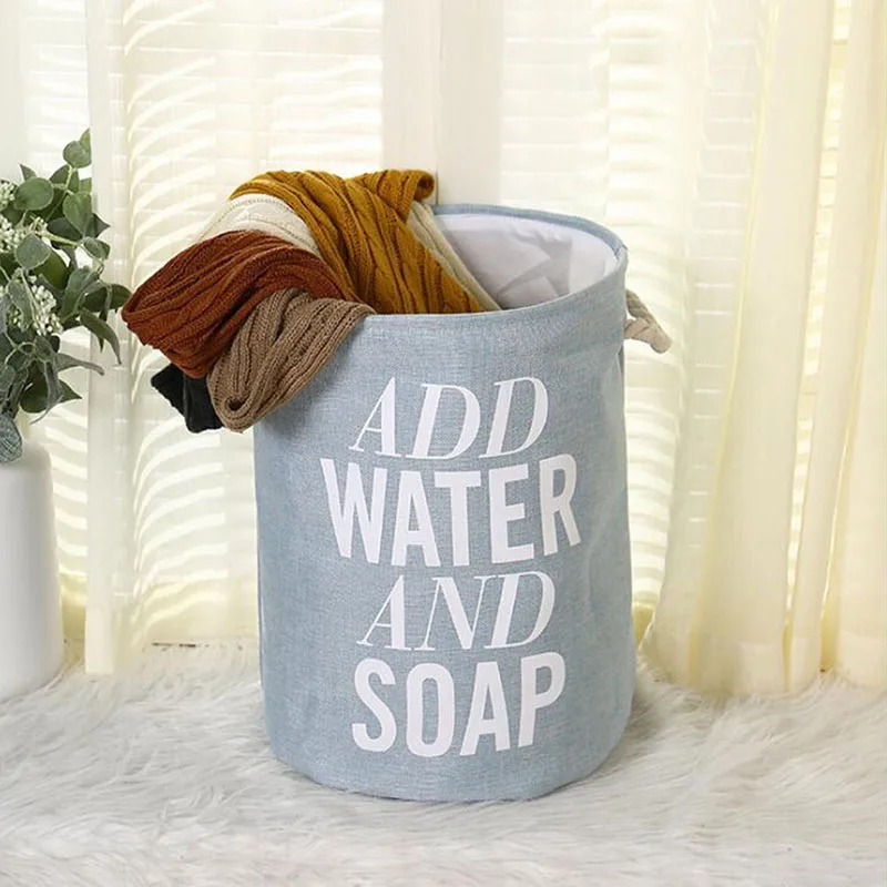 Складная корзина для белья круглая сумка хранения большая складной держатель