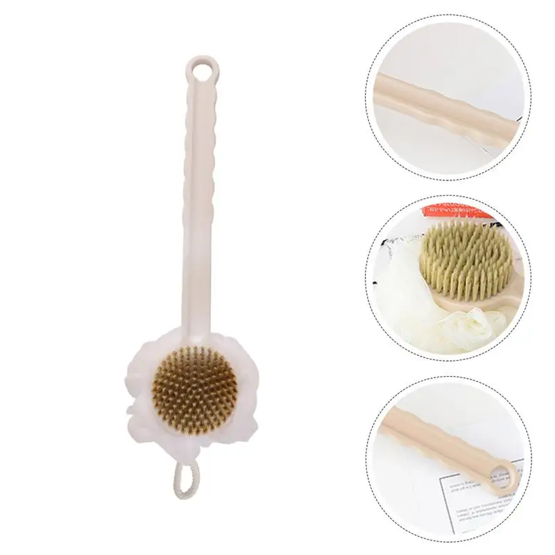 

1pc Long Handle Double Side Bath Brush Back Massage Brush for Women Men