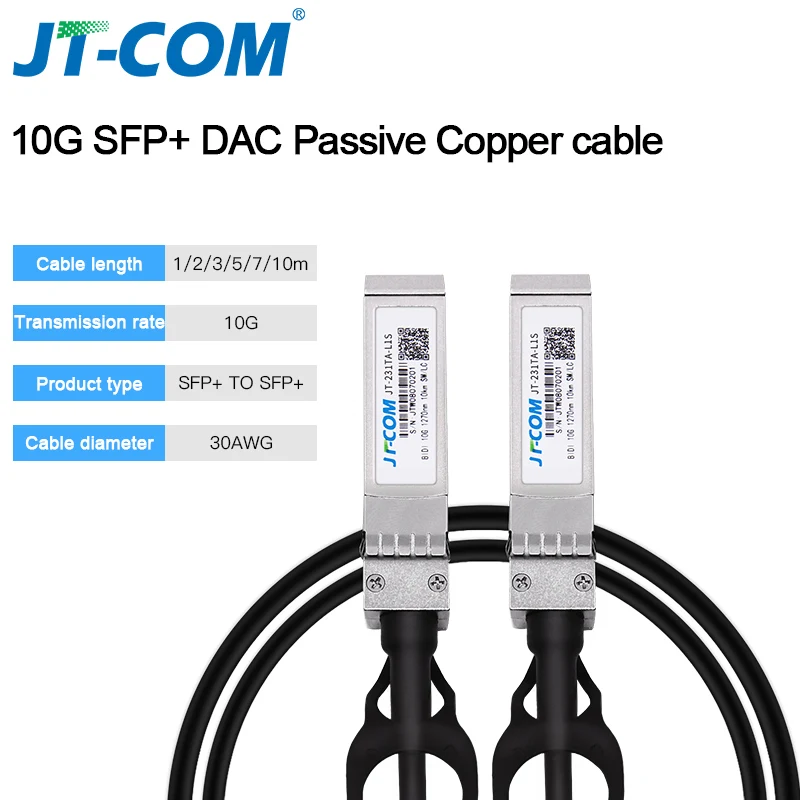 10Gb SFP+ DAC кабель 10GBASE-CU пассивный прямой медный Twinax SFP кабель 1 м, 3 м, 5 м поддержка Cisco Ubiquiti Mikrotik