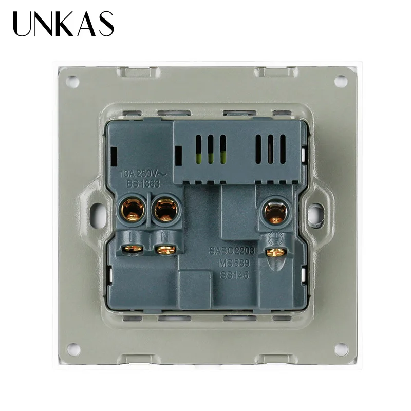 UNKAS Выход 5V 2.1A с украшением в виде кристаллов Стекло Панель 3 отверстия