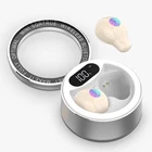 SQRMINI X26 ультра мини Беспроводной наушники-вкладыши TWS с наушники Скрытая маленькие наушники Bluetooth Сенсорный Управление вкладыши со светодиодной Мощность Дисплей