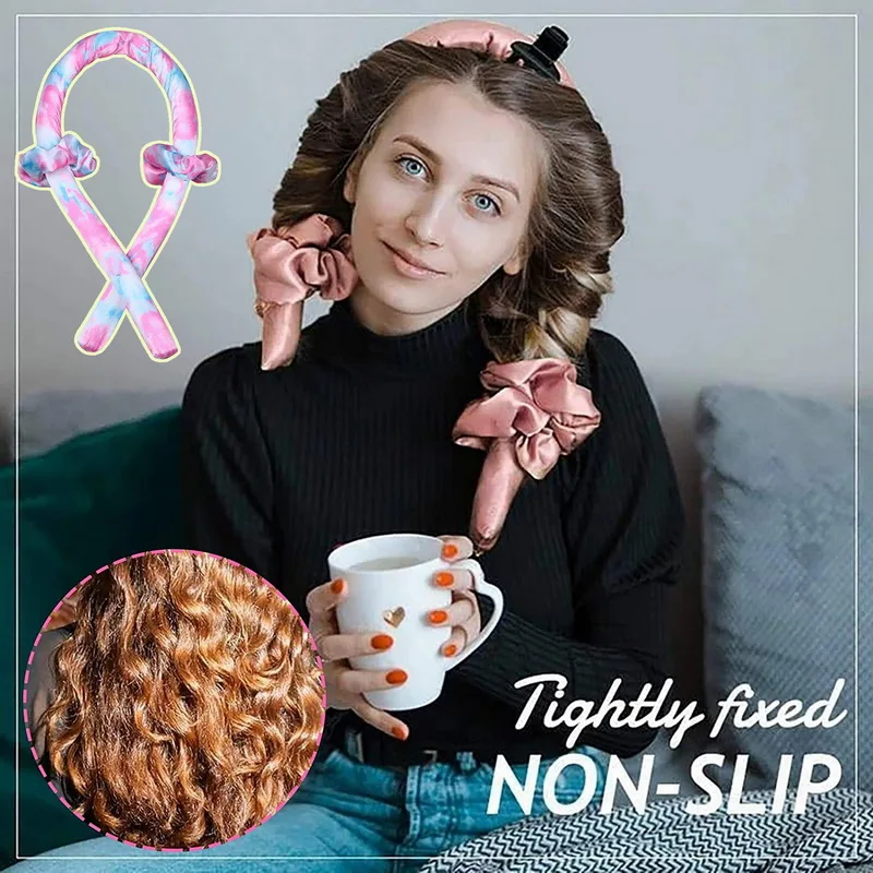 

Heatless Curling Rod Headband Curls Silk Ribbon Lazy Curler Hair Rollers Sleeping Soft Wave Formers Women Hair Styling Tools