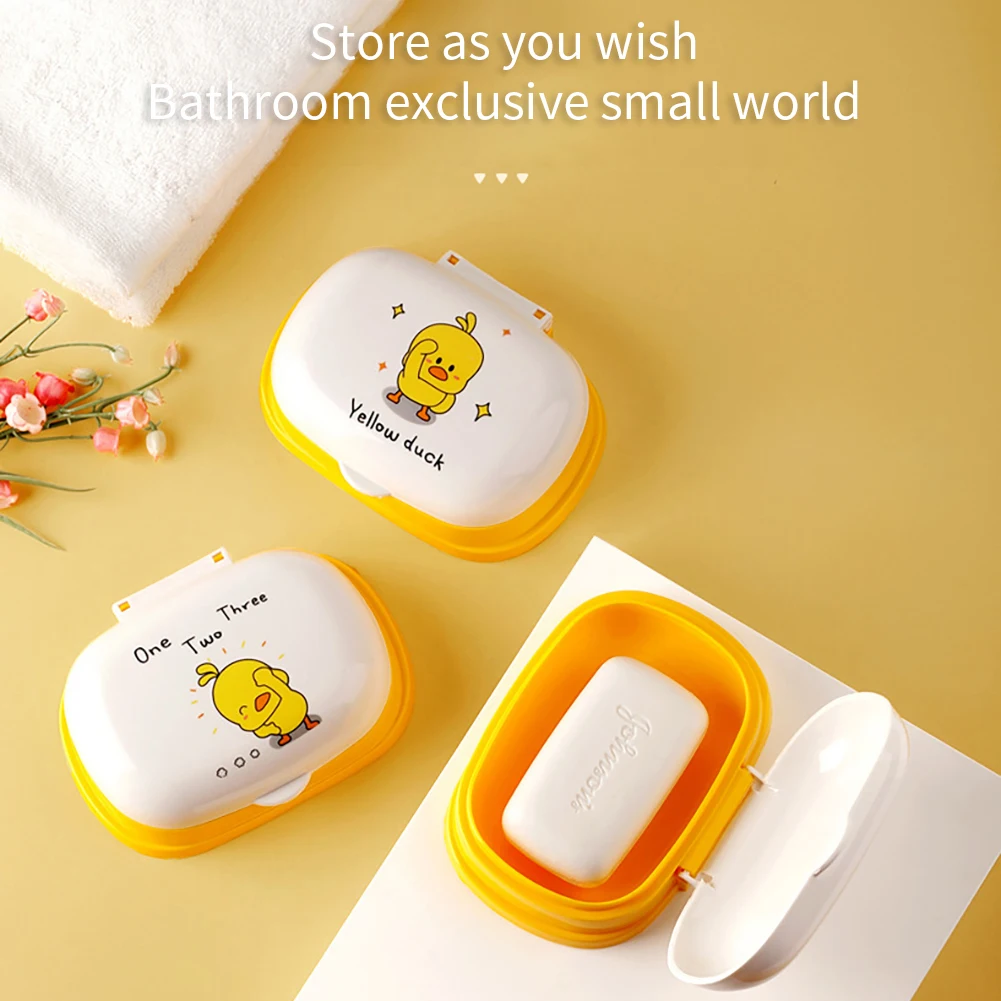 

Washing Soap Box With Cover Cartoon Cute Household Student Dormitory Soap Box Double Layer Soap Box That Children And Girl Like