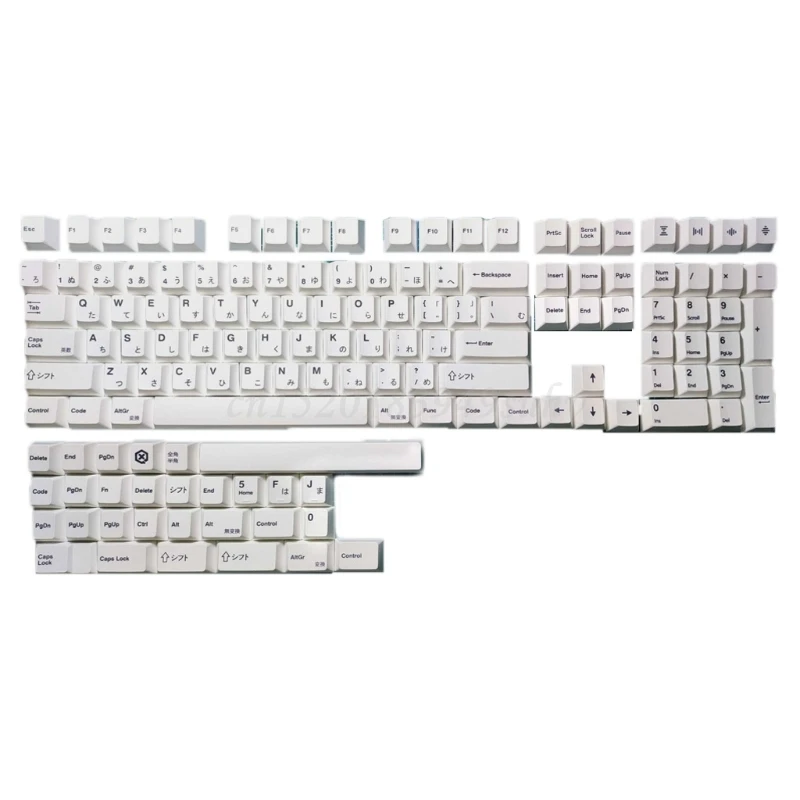 

PBT 137 Keys Cherry Profile DYE-Sub Japanese Keycap Minimalist White Theme Minimalist Style for Mechanical Keyboard Cap