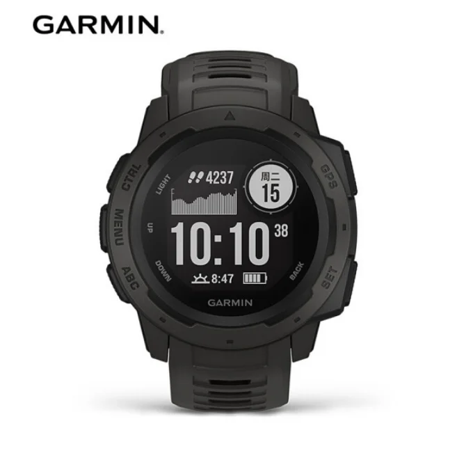 Garmin Instinct Rugged Outdoor GPS Watch Features Glonass Galileo Heart Rate Monitoring Compass Marathon sport Smart Watch