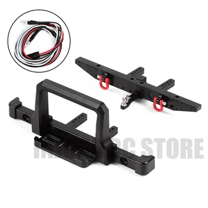 1 шт. металлический черный передний бампер и задний бампер со светодиодсветильник кой 110 RC Crawler TRAXXAS TRX4 детали для обновления