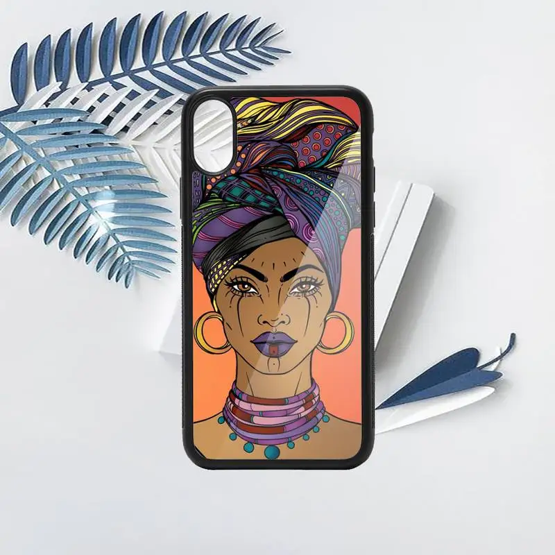 

african girl art Colorful aesthetics Phone Case PC for iPhone 11 12 pro XS MAX 8 7 6 6S Plus X 5S SE 2020 XR