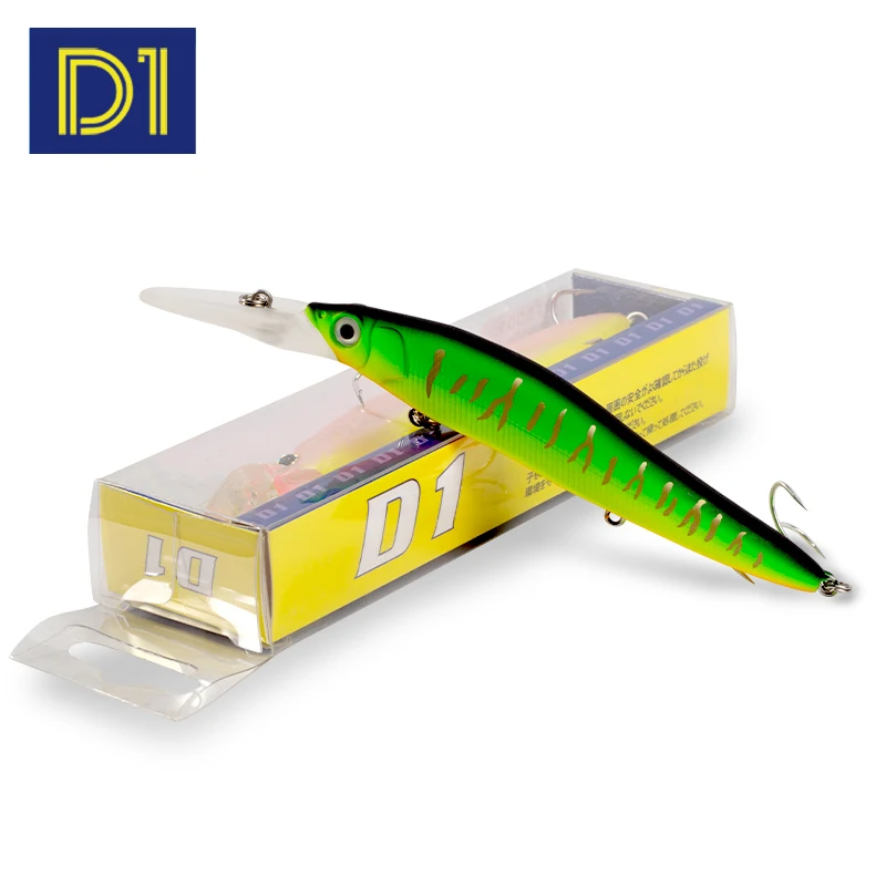 

D1 Sea Lake Slow Floating Wobblers for pike Bass 110mm 16g FIishing Lure Long Casting isca artificial Baits fishing goods