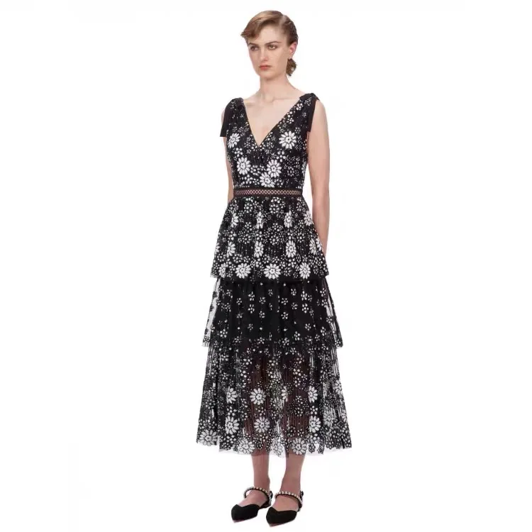 Женское модельное платье ZAWFL с блестками длинное пикантное V образным вырезом и