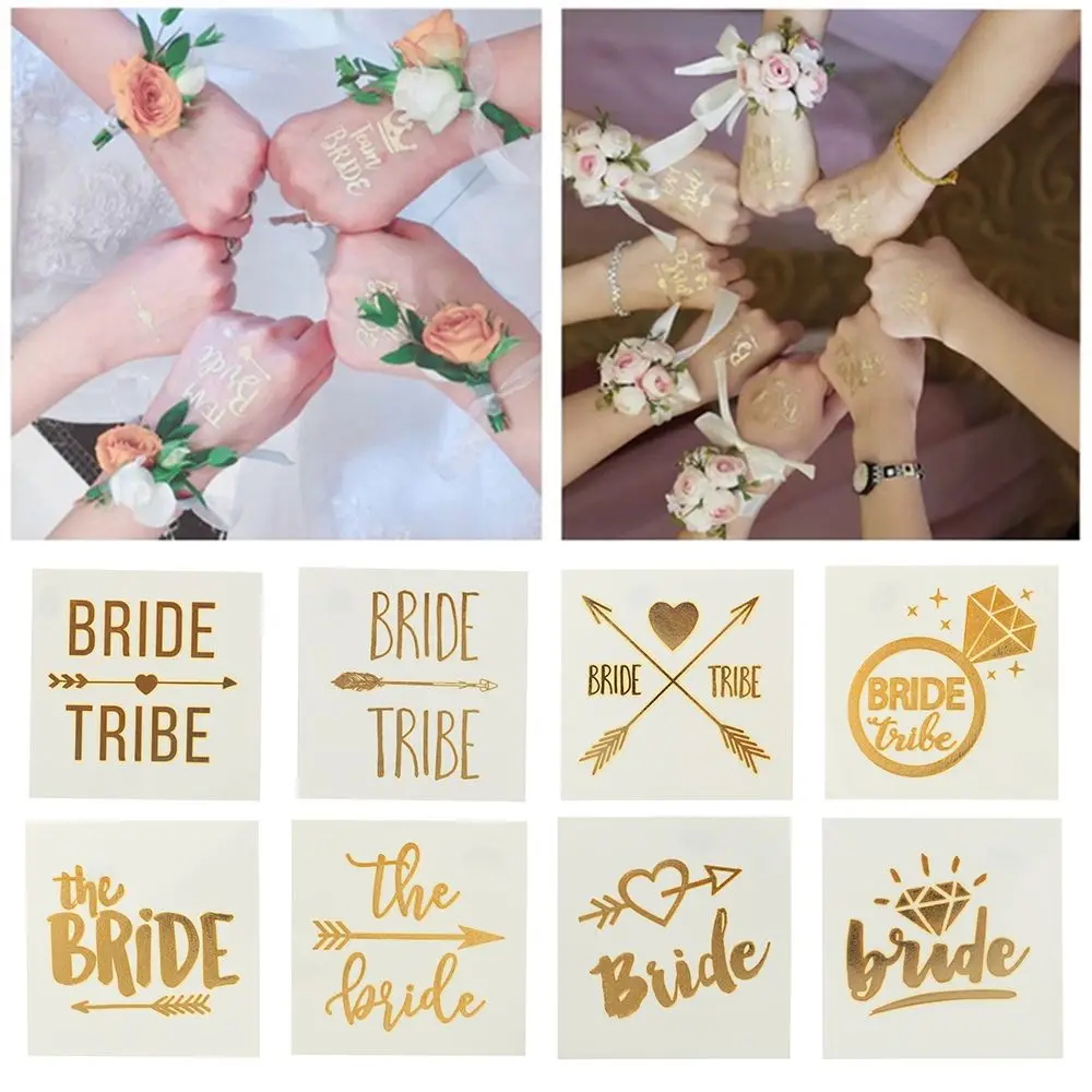 Тату-наклейка невесты для свадьбы украшение вечеринки временная татуировка