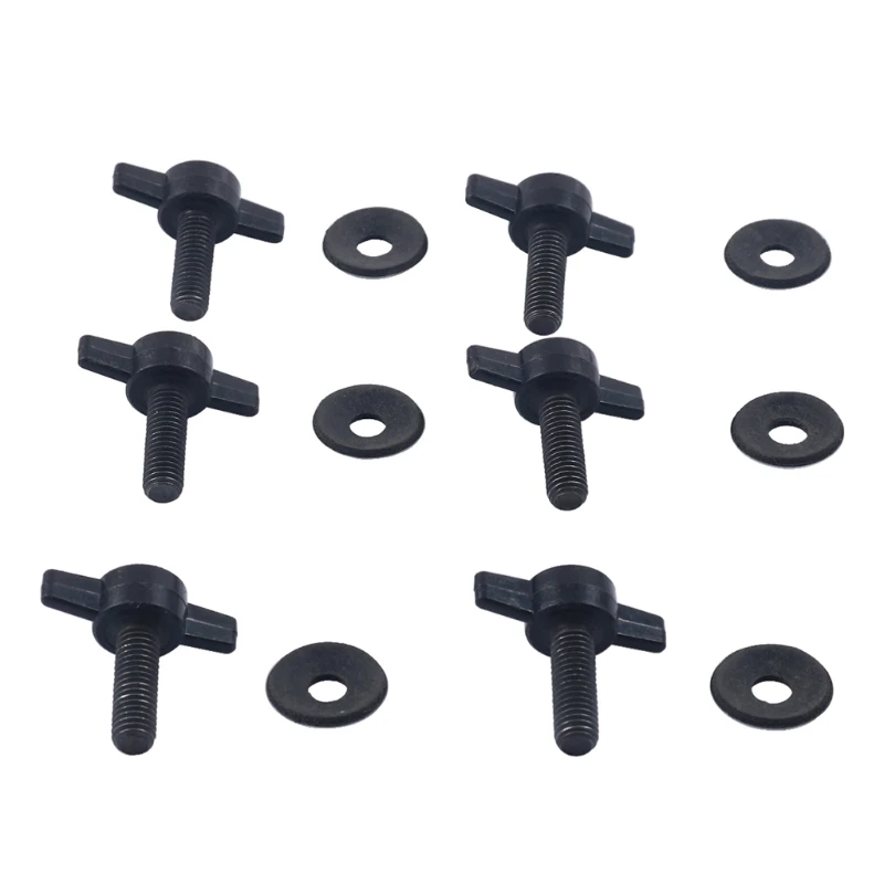 

6x Auto Bolt with Gasket Quick Release Screws Steel Screw Kit Compatible with Jeep Wrangler Sport 2007-2018 Car Styling