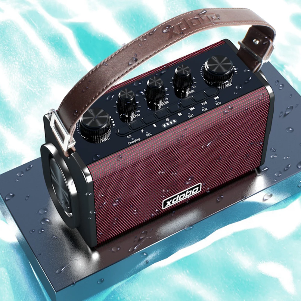 Xdobo Беспроводная колонка Bluetooth 60 Вт с высокой мощностью, устойчивая к воде для использования на открытом воздухе, сабвуфер с объемным стерео звуком 3D Surround System Caixa de som On.