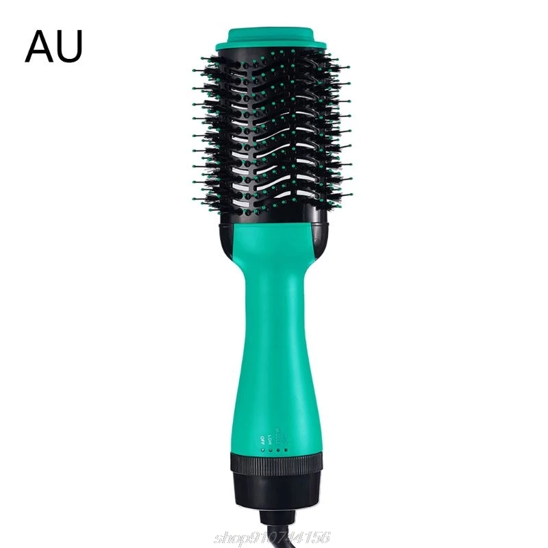 

Professional One Step below Hair Dryer Brush 2 in 1 Straightener and Curler Hot Air Curling iron Rotating Comb D02 20 Dropship