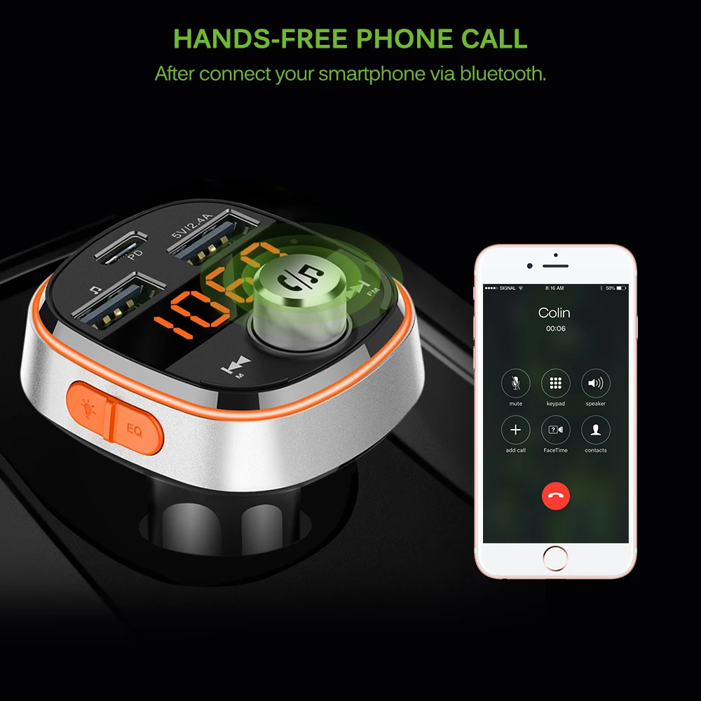 Автомобильный MP3 плеер Bluetooth fm передатчик Hands Free автомобильный аудио mp3 модулятор