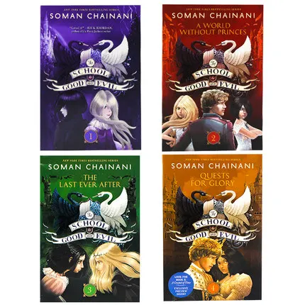 4 набор книг The School for Good and Evil 1-4 Soman Chainani, для взрослых, для молодых подростков, фантастическая научная фантастика, новая книга на английском языке