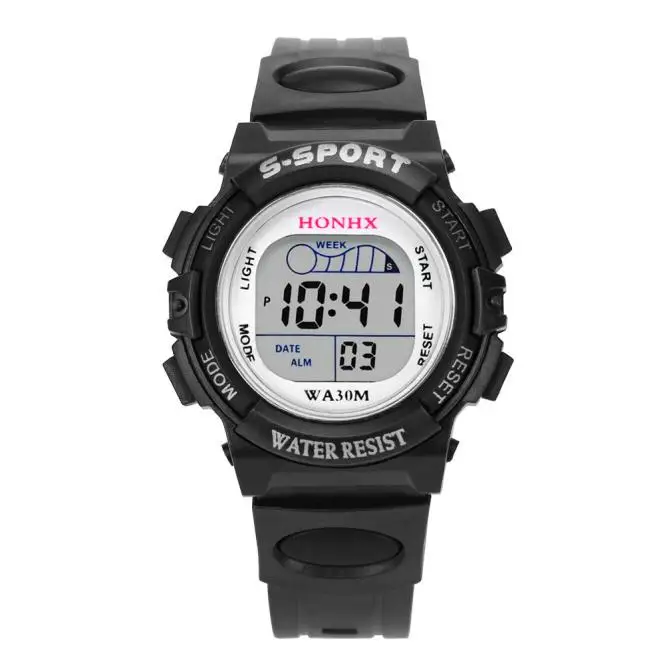 

Hot Waterproof Children Boys Digital LED Sports Watch Kids Alarm Date Watch Gift Outdoor Watch Men Multifunction Casual Watches