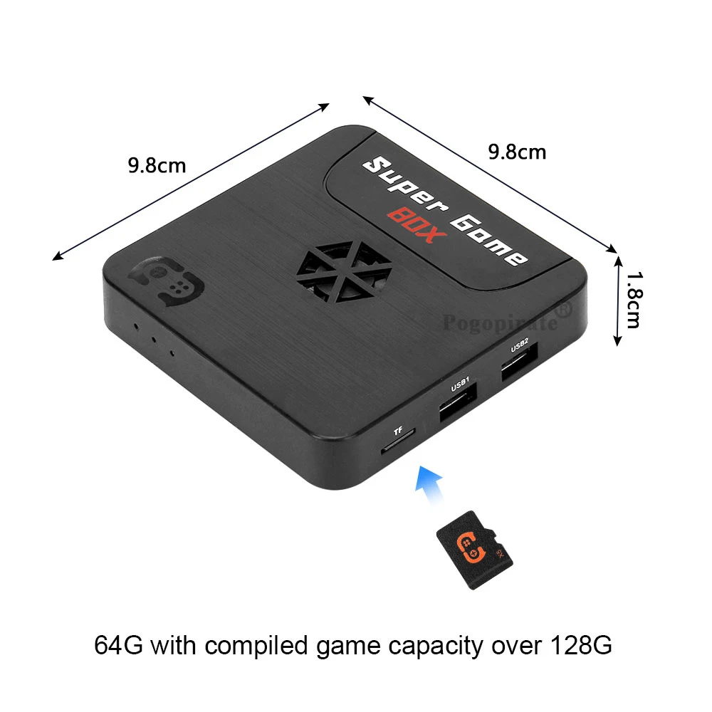 X5 Retro Game Console Player 3D HD TV Video Consoles WiFi Super Box 64GB For PS1/PSP/N64/DC With 9000+ Games |