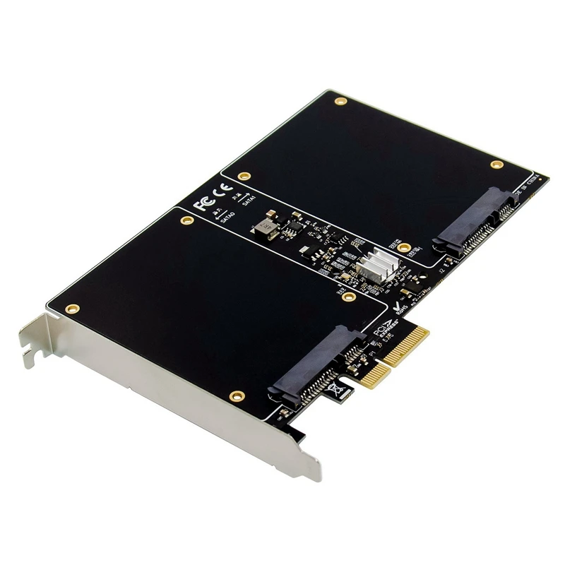 Плата RAID для контроллера PCI E X2 SATA3.0 совместимая с Полноразмерным SSD / HDD 2 5 дюйма