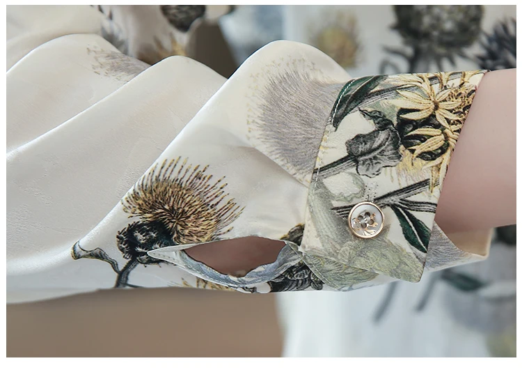 Блузки женские 2019 Женские топы и блузки для офиса женская шелковая блузка с