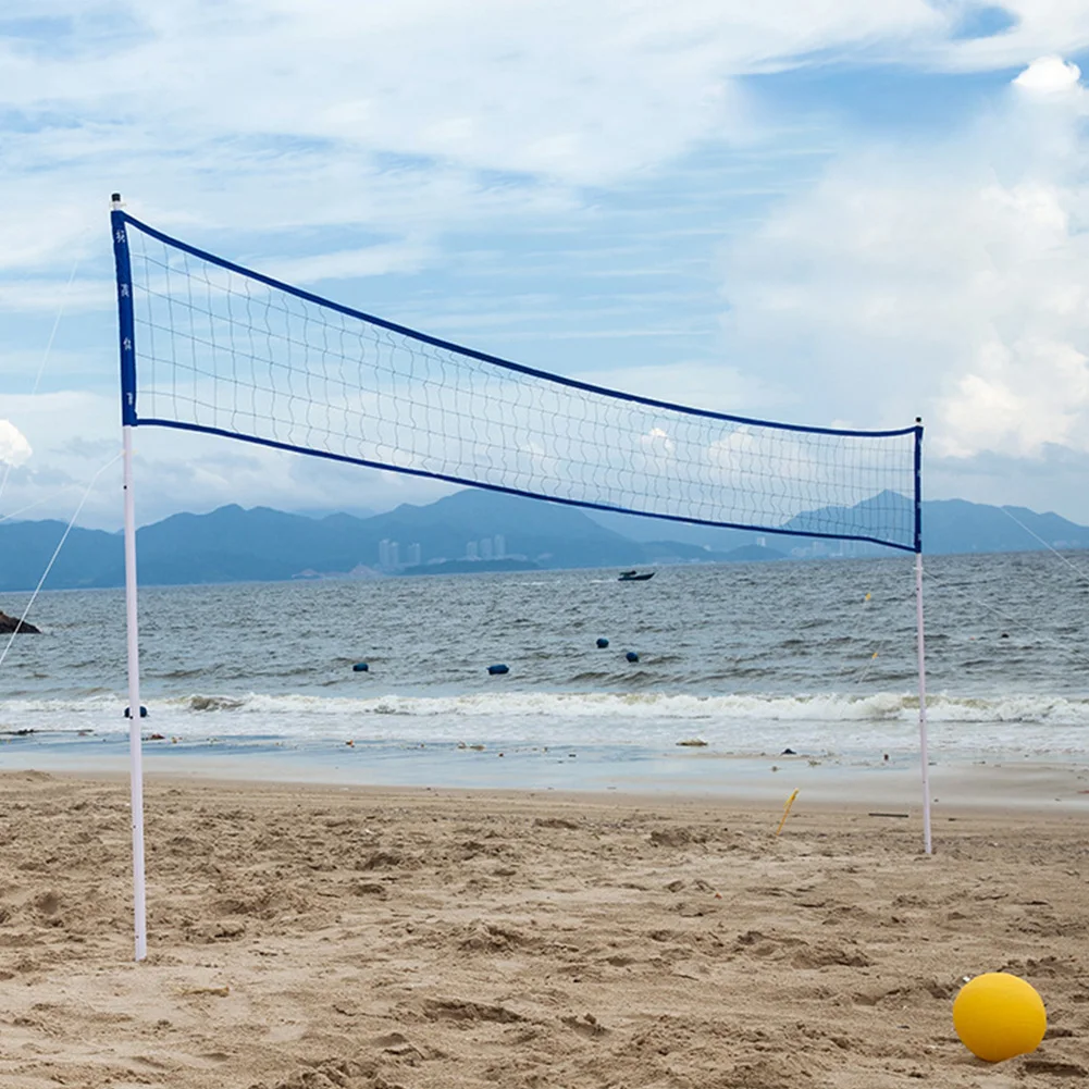 

Badminton Excercise Adjustable Height Foldable Outdooor Sports Quickstart Summer Beach Volleyball Net Set Professional Tennis