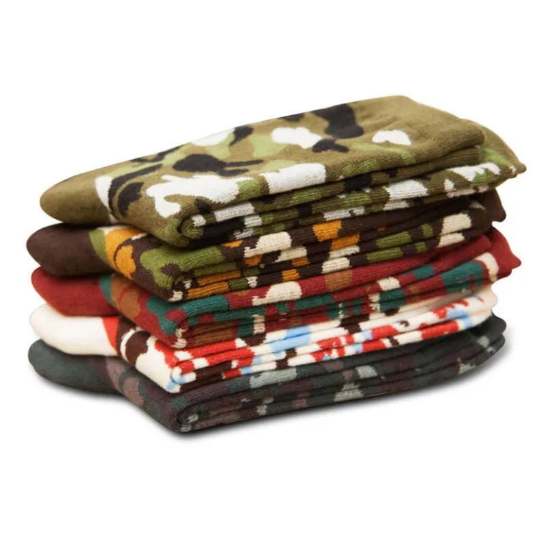 Носки MYORED мужские зеленые армейские хлопковые повседневные летние камуфляжные