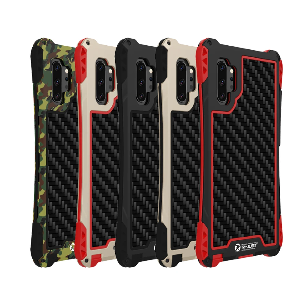 

R-JUST Shockproof Armor Phone Case For Samsung Note 10 Plus Waterproof Hard Cases For Samsung Galaxy note 10 note10 plus Coque