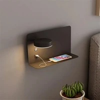 led wall lamp with switch and usb interface corridor aisle lighting home decor luminaire study bedroom bedside light fixture