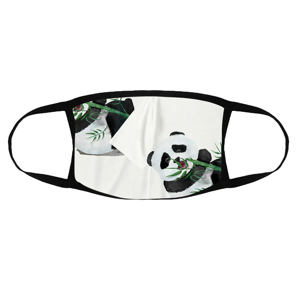 Adult Unisex Cute Panda Printed Mask Breathable Dustproof Sunscreen Mouth Lovely Animal Reusable Face Washable | Дом и сад