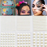 3d pearl face jewels eyeshadow sticker self adhesive diy face body eyebrow diamond nail stickers diamond decoration
