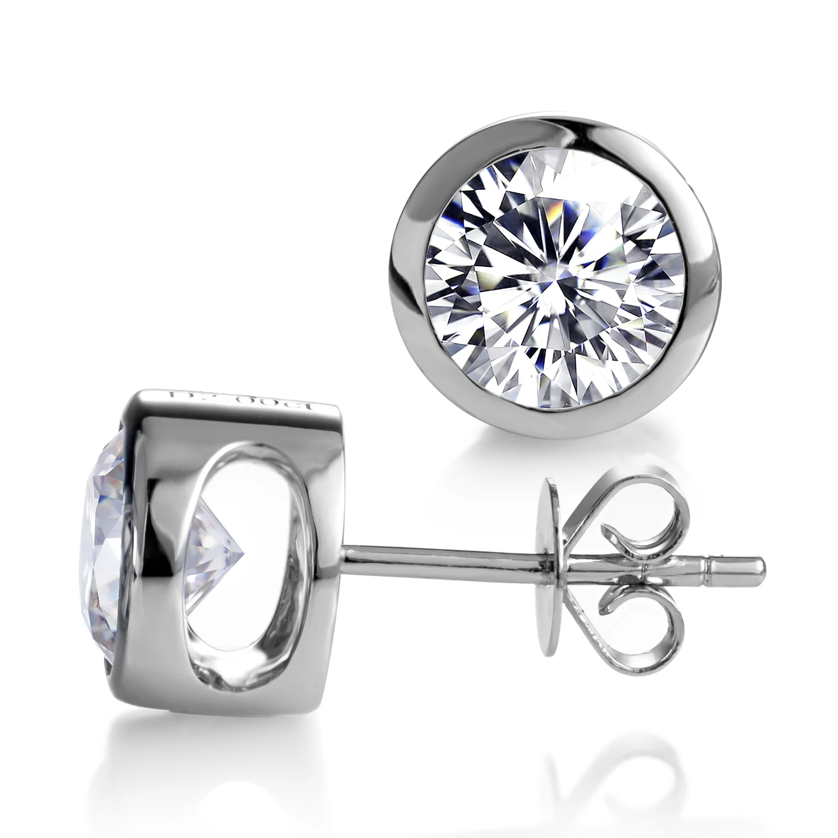 Бриллиантовые серьги CVD HPHT Lab 1ct * 2 DE VS SI1 18K 14K золотые ювелирные украшения из