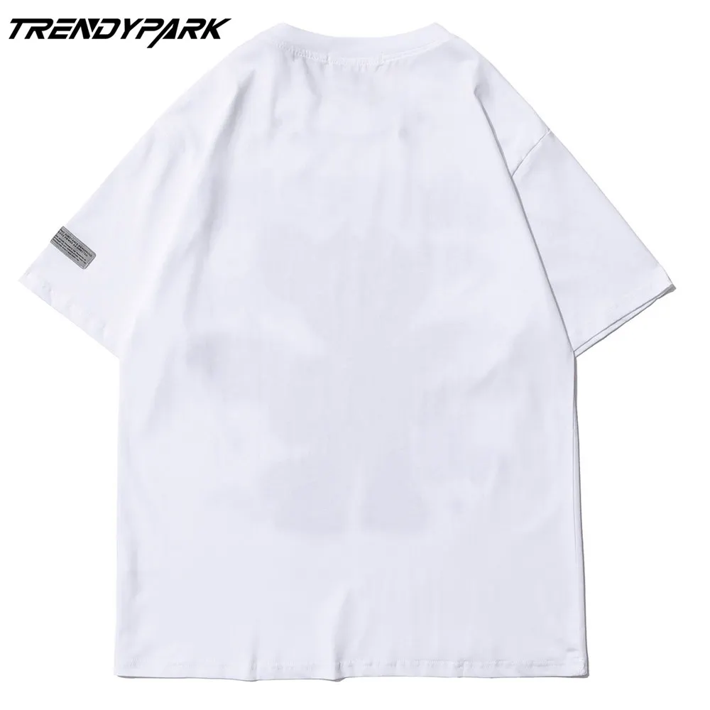 

Men's T-shirt 2021 New Summer Short Sleeve Printed Tee Hip Hop Oversized Cotton Casual Harajuku Streetwear Top Tshirts Clothing