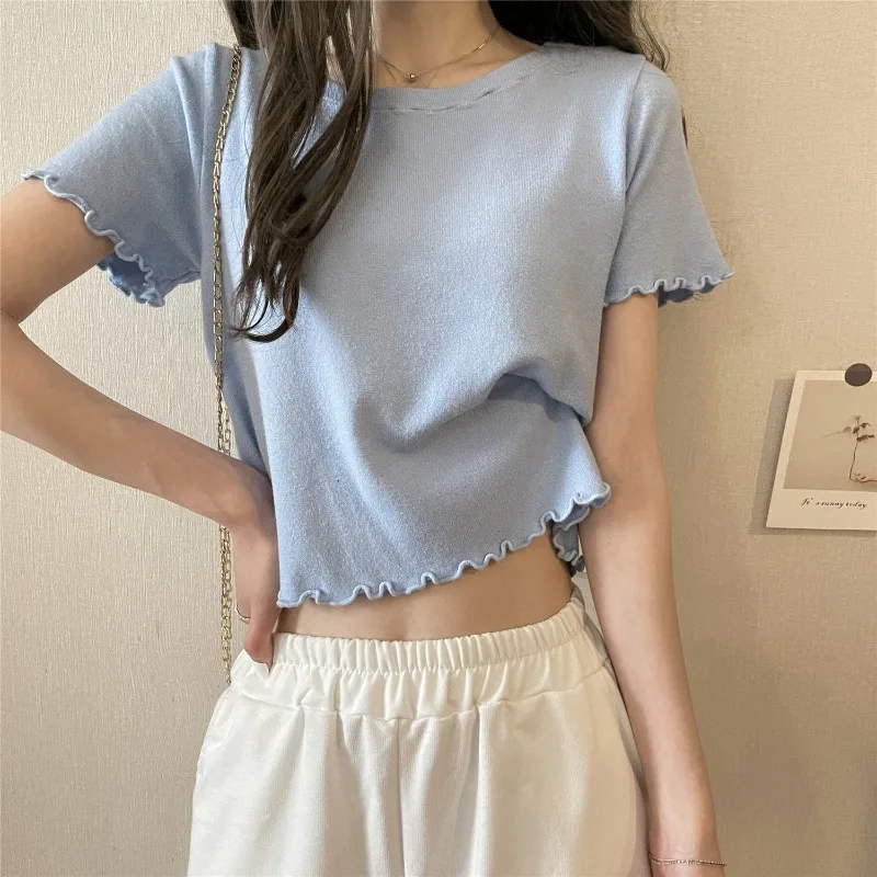 

Футболка женская хлопковая, свободная, тонкая, повседневная, 2021