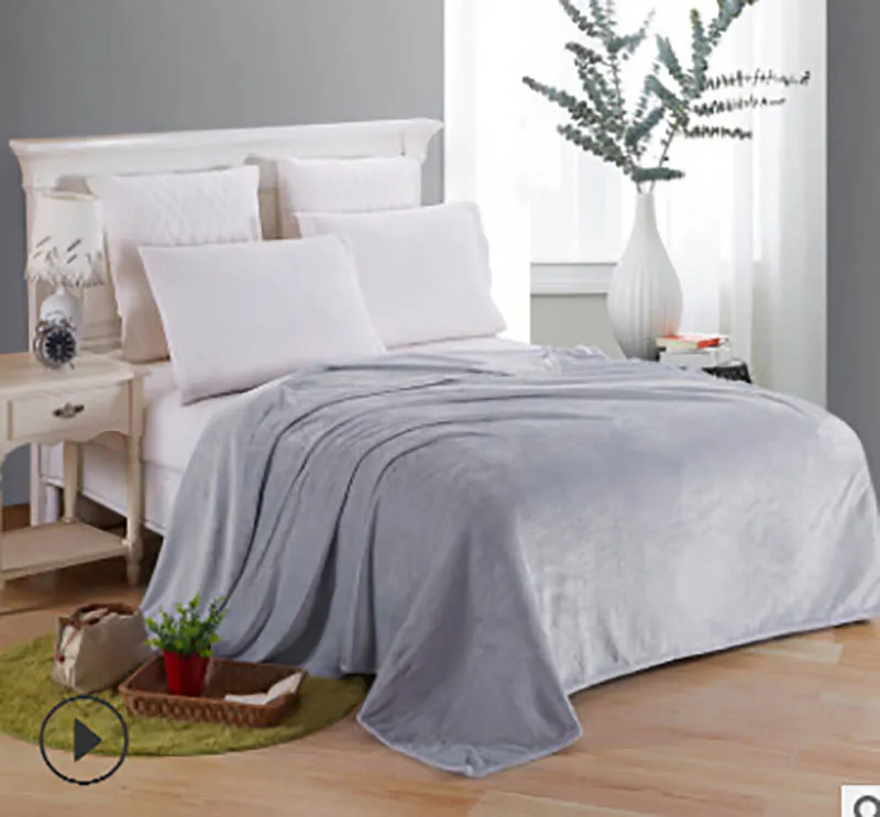 DIDIHOU мягкое однотонное одеяло для кроватей из флиса фланели покрывало взрослых