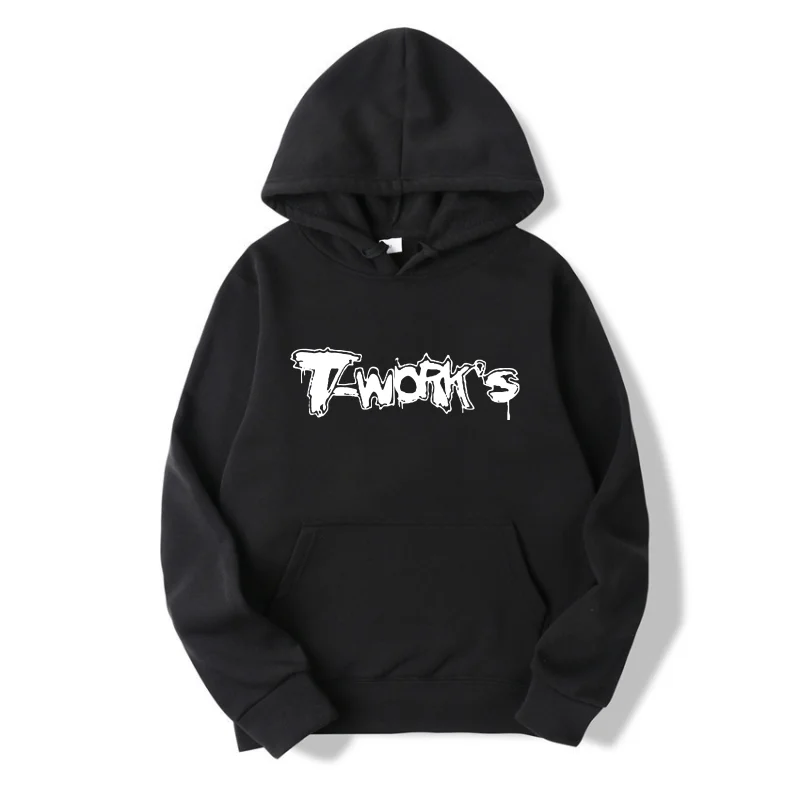 

Men's and Women's Hoodie Custom Text Print Plus Fleece Hip Hop Hoodie