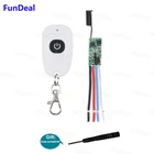 Миниатюрный беспроводной Радиочастотный выключатель с дистанционным управлением, 433 МГц, 3,7 в, 6 в, 12 В, 24 В, миниатюрный светодиодный светильник с микроприемником и передатчиком для самостоятельной сборки