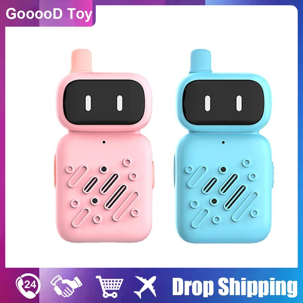 

Rechargeable 2PCS Kids Walkie Talkie Toys 2Km Handheld Transceiver Highlight Phone Radio Interphone Birthday Gifts for Boy Girl