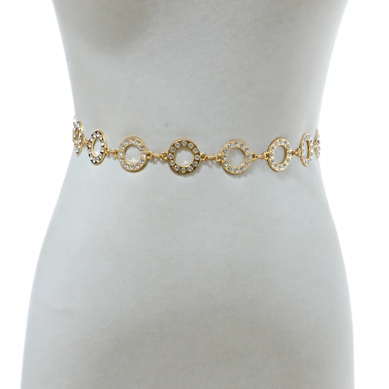 

2019 New Ladies Diamond Sling Dance Performance Decorative Waist Chain Women's Fashion Wild Rhinestone Metal Waist Chain Bg-1445