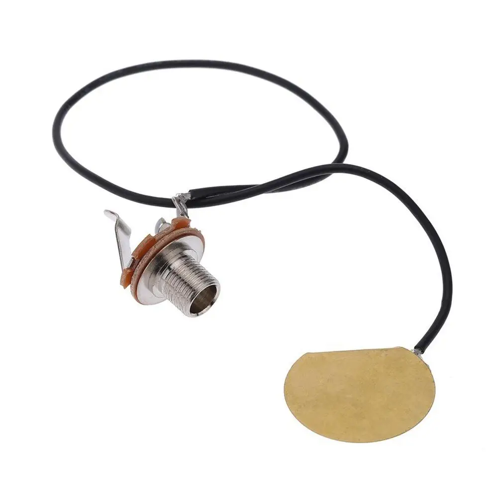 Acoustic Guitar Transducer Pre-Wired Amplifier Piezo Jack Pickup Accessory Patch Sensor 30cm String Music Instruments | Спорт и
