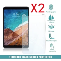2pcs tablet tempered glass screen protector cover for xiaomi mi pad 4 wi fi full screen coverage explosion proof screen