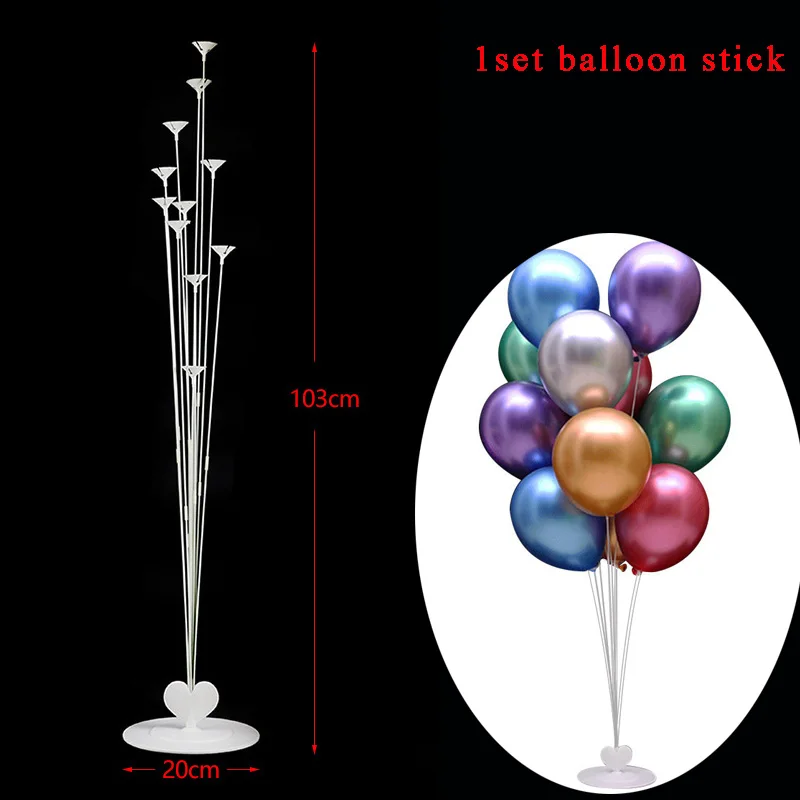 1set plastic stand B Свадебные шары для украшения палочка подставка для воздушных шаров Держатель колонка для детского душа вечерние шары Декор для взрослых День Рождения Декор Globos - Цвет: 1set plastic stand B