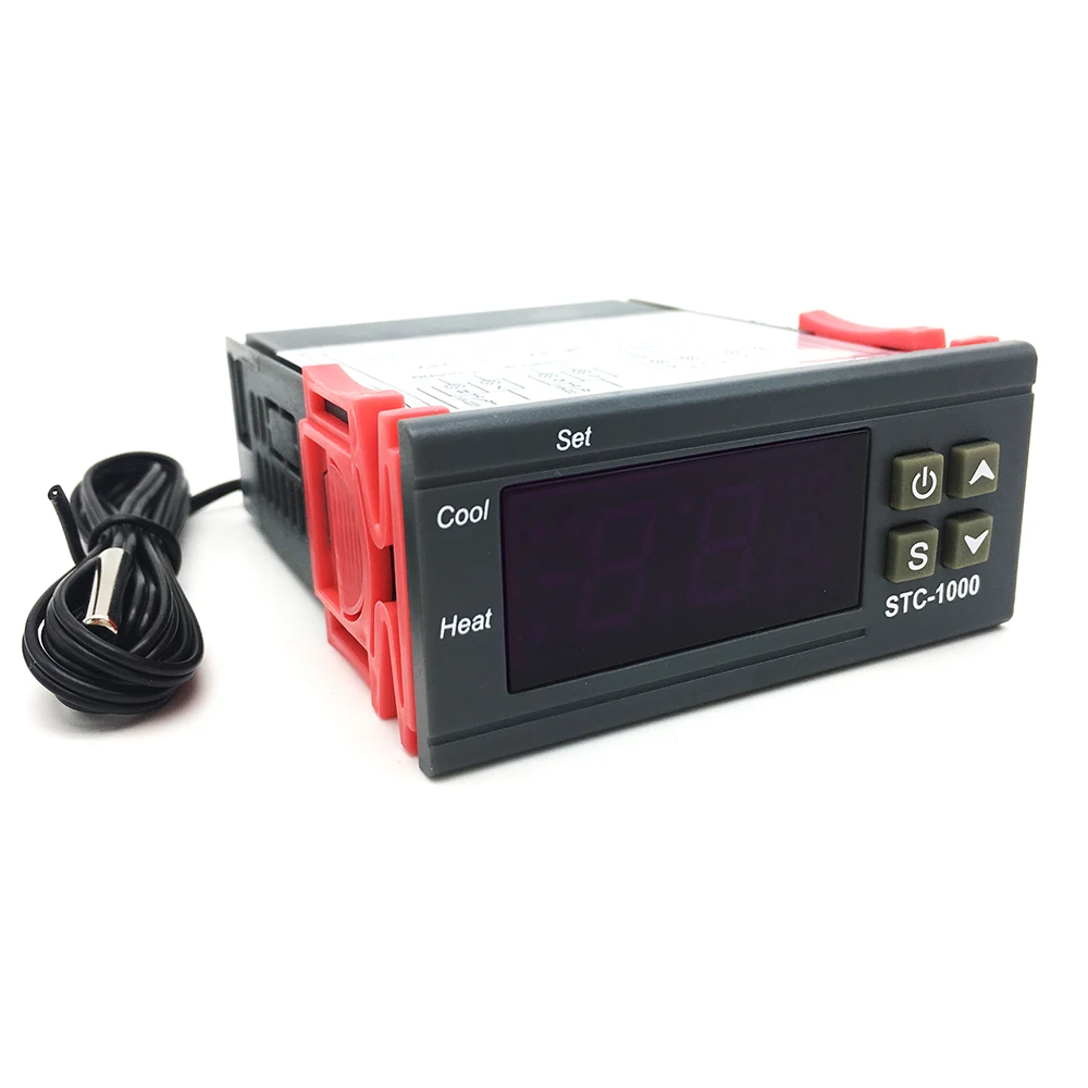Цифровой Температура контроллер STC-1000 12V 24V 110V 220V нагревательный Охлаждающий термостат для Аквариум инкубатор