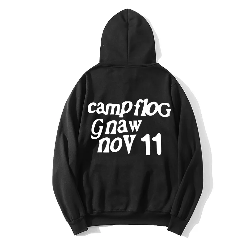 

New Fashion Kanye West Graffiti Letter Print Plus Velvet Sweatshirt Men Harajuku Fleece Hoodie Hip Hop Stranger Things Pullovers