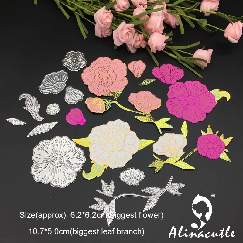 Горячая фольга пластина Штамповка металлический штамп 11 шт. набор цветочных